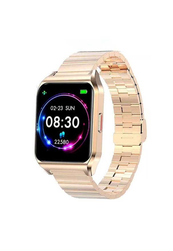 Smartwatch Rubicon E89 Różowe złoto (RNCE89). Rodzaj zegarka: smartwatch. Kolor: różowy, wielokolorowy, złoty