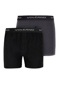 Volcano - Bokserki z logo U-FREE. Materiał: elastan, bawełna, materiał. Wzór: melanż, napisy #1