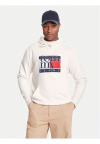 Tommy Jeans Bluza DM0DM22092 Biały Relaxed Fit. Kolor: biały. Materiał: bawełna