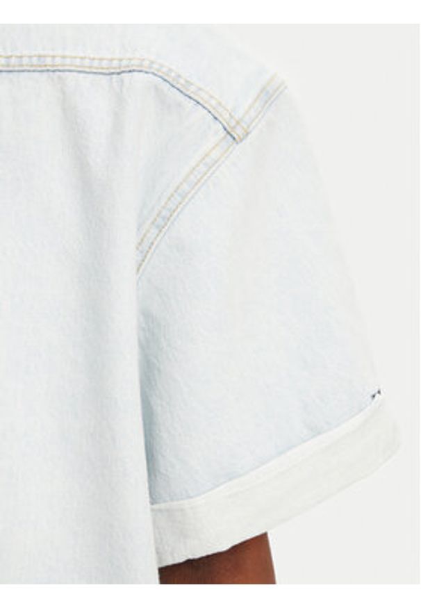 ACCESS FASHION Koszula jeansowa 53-8031-580 Niebieski Loose Fit. Kolor: niebieski. Materiał: bawełna