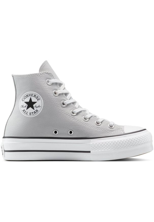 Buty sportowe Converse Chuck Taylor All Star Lift. Kolor: szary. Materiał: materiał. Styl: sportowy