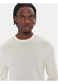 Calvin Klein Sweter LV04LB305G Écru Regular Fit. Materiał: wełna #5