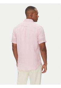 TOMMY HILFIGER - Tommy Hilfiger Koszula MW0MW35207 Różowy Regular Fit. Kolor: różowy. Materiał: len