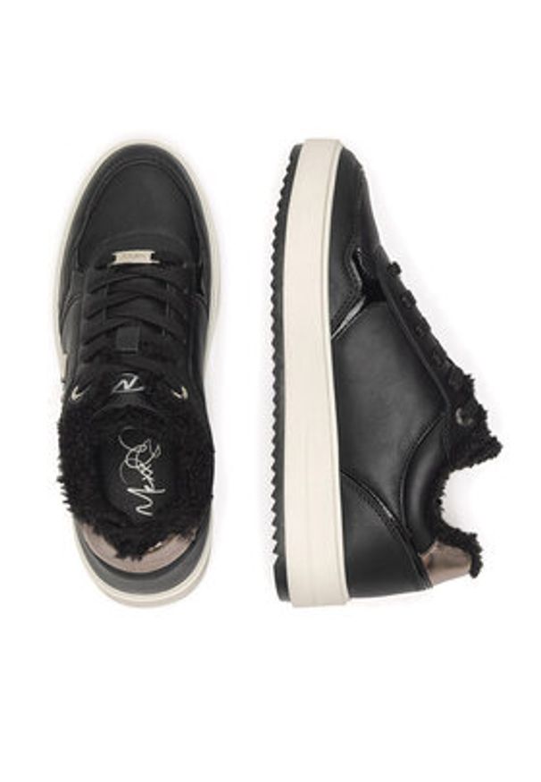 MEXX Sneakersy MI001010143W Czarny. Kolor: czarny. Materiał: skóra