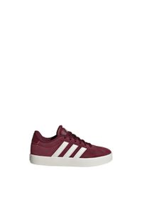 Adidas - Buty VL Court 3.0 Kids. Kolor: czerwony, wielokolorowy, biały. Materiał: materiał, zamsz