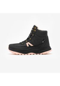 quechua - Buty turystyczne damskie Quechua NH500 Mid wodoodporne. Okazja: na spacer. Kolor: różowy. Materiał: futro. Szerokość cholewki: normalna. Sezon: zima. Styl: sportowy, elegancki