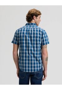 Lee - MESKA KOSZULA LEE BUTTON DOWN SS DEEP SEA PLAID 112376549. Typ kołnierza: button down #2