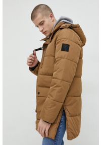 Tom Tailor kurtka męska kolor brązowy zimowa. Okazja: na co dzień. Kolor: brązowy. Materiał: włókno, materiał. Sezon: zima. Styl: casual #1