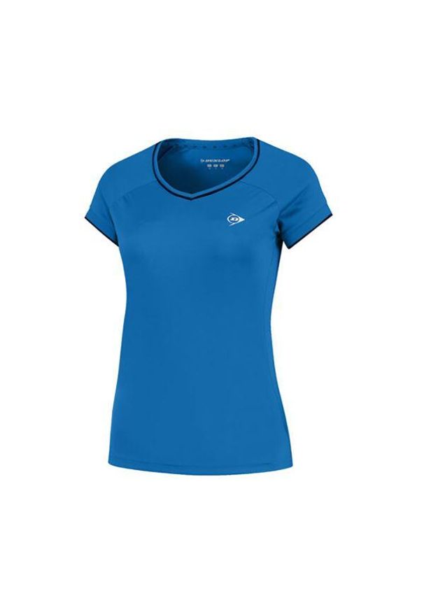 DUNLOP - Koszulka sportowa damska Dunlop Club Crew Tee. Kolor: niebieski. Sport: tenis