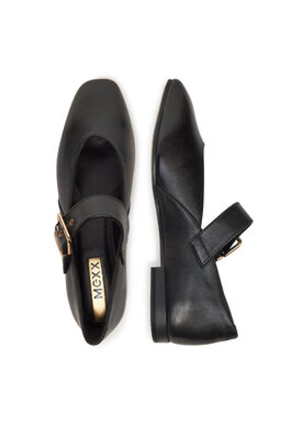 MEXX Baleriny MX/016C-RST Czarny. Kolor: czarny. Materiał: skóra