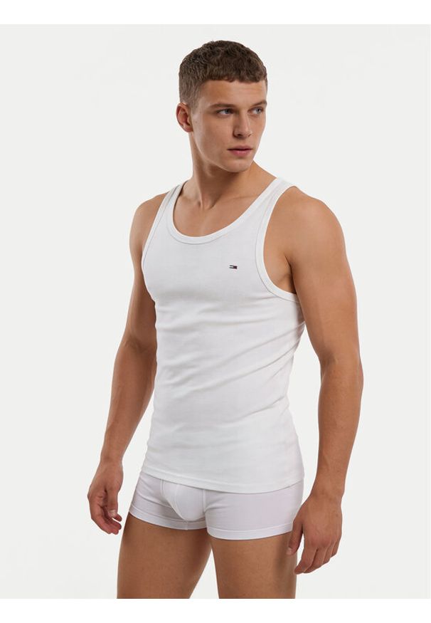 Tommy Jeans Komplet tank topów DM0DM20769 Biały Slim Fit. Kolor: biały. Materiał: bawełna