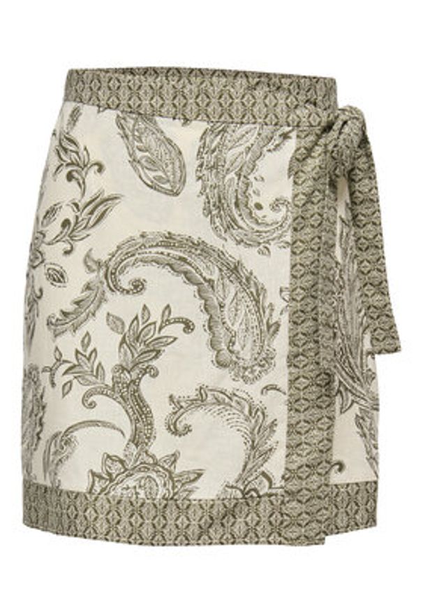 only - ONLY Spodnie materiałowe Liana Leya 15373650 Kremowy Regular Fit. Kolor: kremowy. Materiał: len