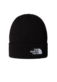 Czapka unisex The North Face Logo Box Beanie 0A8CHEJK31 - czarna. Kolor: czarny. Materiał: poliester. Wzór: aplikacja. Styl: klasyczny