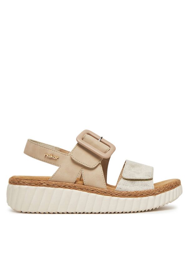 Sandały Rieker. Kolor: beżowy