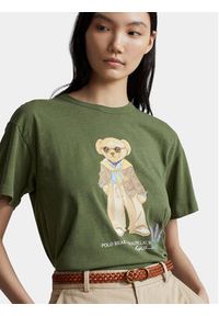 Polo Ralph Lauren T-Shirt Prov Bear T 211924292001 Zielony Regular Fit. Typ kołnierza: polo. Kolor: zielony. Materiał: bawełna #3