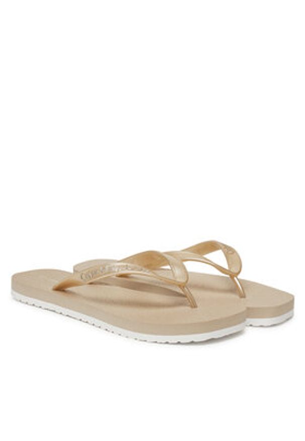 Calvin Klein Jeans Japonki Thong+ Tpu Metallic YW0YW01720 Beżowy. Kolor: beżowy