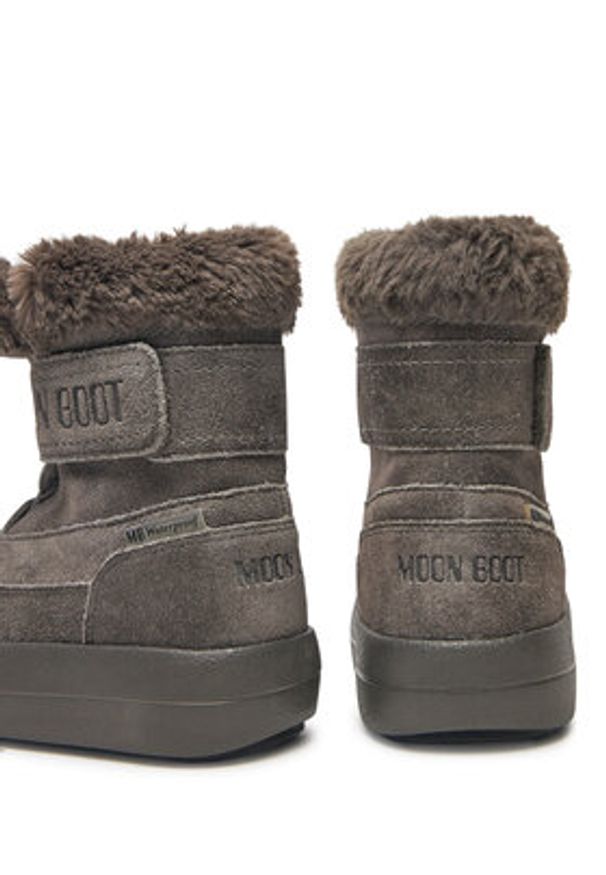 Moon Boot Śniegowce Junior Park Dtrap Boot Suede 80D3440040 Szary. Kolor: szary. Materiał: zamsz, skóra