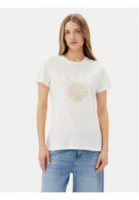 Guess T-Shirt E5GI03 K8G01 Biały Regular Fit. Kolor: biały. Materiał: bawełna