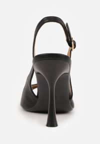 Renee - Czarne Sandały Slingback VICES na Szpilce z Odkrytym Noskiem Blooma. Okazja: na co dzień, na ślub cywilny, na wesele. Zapięcie: pasek. Kolor: czarny. Materiał: jeans. Obcas: na szpilce. Styl: casual #5