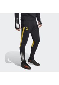 Spodnie do piłki nożnej męskie Adidas Juventus Tiro 23 Training Pants. Kolor: czarny. Materiał: dresówka, materiał