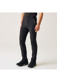 Regatta - Męskie górskie spodnie trekkingowe zip off. Kolor: czarny. Materiał: tkanina. Sport: turystyka piesza #1