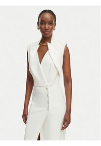 Elisabetta Franchi Sukienka wieczorowa AB-R31-61E2 Biały Regular Fit. Kolor: biały. Materiał: syntetyk. Styl: wizytowy #4