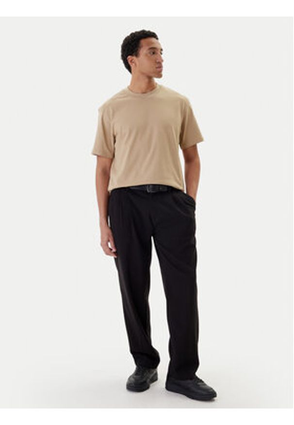 Hugo - HUGO T-Shirt Dapolino 50488330 Beżowy Relaxed Fit. Kolor: beżowy. Materiał: bawełna