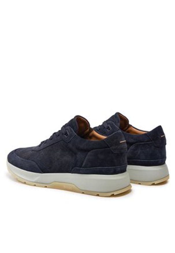 BOSS - Boss Sneakersy Zac Runn Sdpf 50511391 Granatowy. Kolor: niebieski. Materiał: zamsz, skóra