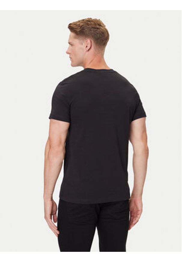 Versace Jeans Couture T-Shirt 79GAHE02 CJ00E Czarny Regular Fit. Kolor: czarny. Materiał: bawełna