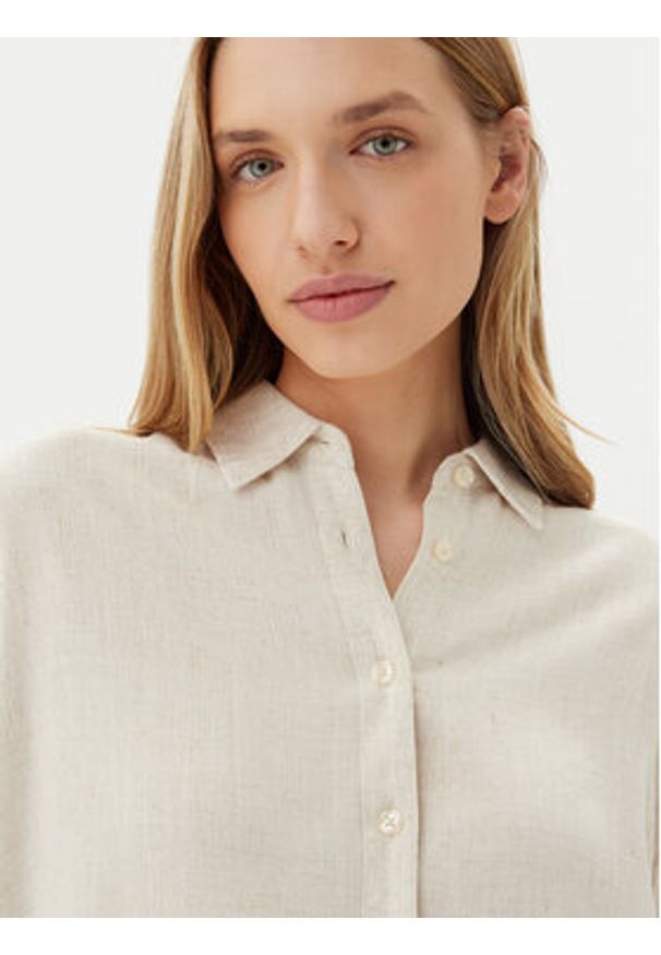 only - ONLY Koszula Siesta 15347208 Beżowy Oversize. Kolor: beżowy. Materiał: wiskoza