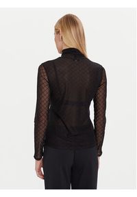 Morgan Bluzka 252-TMESH Czarny Slim Fit. Kolor: czarny. Materiał: syntetyk #3