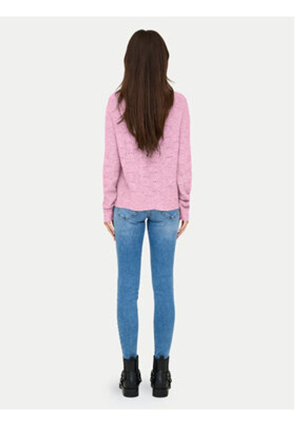 only - ONLY Sweter 15234745 Różowy Regular Fit. Kolor: różowy. Materiał: syntetyk