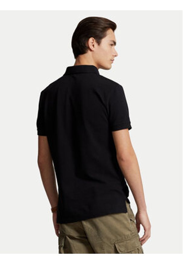 Polo Ralph Lauren Polo Core Replen 710795080 Czarny Slim Fit. Typ kołnierza: polo. Kolor: czarny. Materiał: bawełna