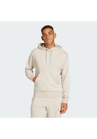 Adidas - Bluza z kapturem Essentials Feelcozy French Terry. Typ kołnierza: kaptur. Kolor: wielokolorowy, biały, beżowy. Materiał: materiał. Sport: fitness #1