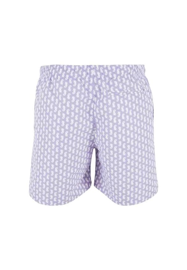 Urban Classics - Męskie Spodenki Kąpielowe Seahorse. Kolor: fioletowy, różowy, wielokolorowy. Styl: sportowy
