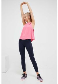 adidas Performance legginsy do biegania DailyRun kolor granatowy gładkie. Kolor: niebieski. Materiał: skóra, materiał. Wzór: gładki #2