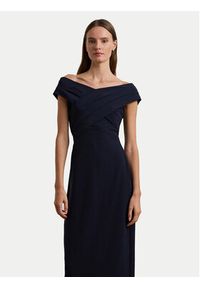 Lauren Ralph Lauren - LAUREN RALPH LAUREN Sukienka wieczorowa 2,53936E+11 Granatowy Slim Fit. Kolor: niebieski. Materiał: syntetyk. Styl: wizytowy #4