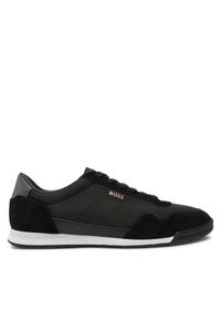 BOSS Sneakersy Titanium 50536524 Czarny. Kolor: czarny. Materiał: zamsz, skóra
