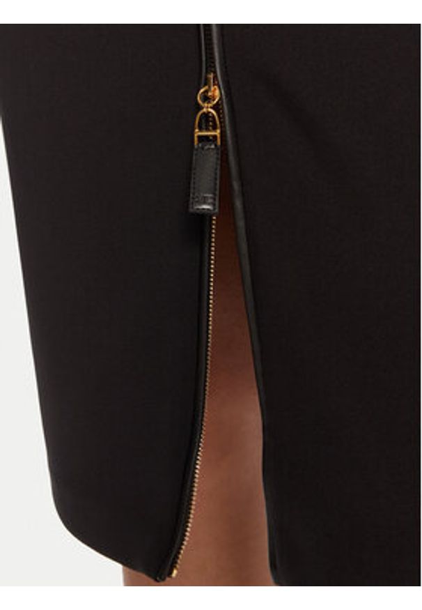 Elisabetta Franchi Spódnica ołówkowa GO-134-56E2-V390 Czarny Regular Fit. Kolor: czarny. Materiał: syntetyk