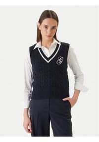 GANT - Gant Sweter 4805441 Granatowy Regular Fit. Kolor: niebieski. Materiał: bawełna #1