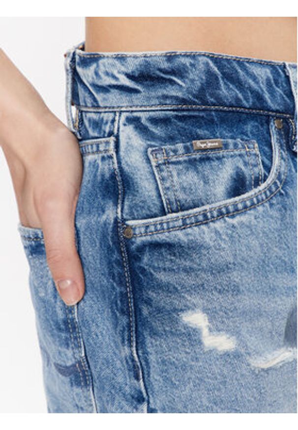 Pepe Jeans Szorty jeansowe Suzie PL801003WU3 Niebieski Regular Fit. Kolor: niebieski. Materiał: bawełna