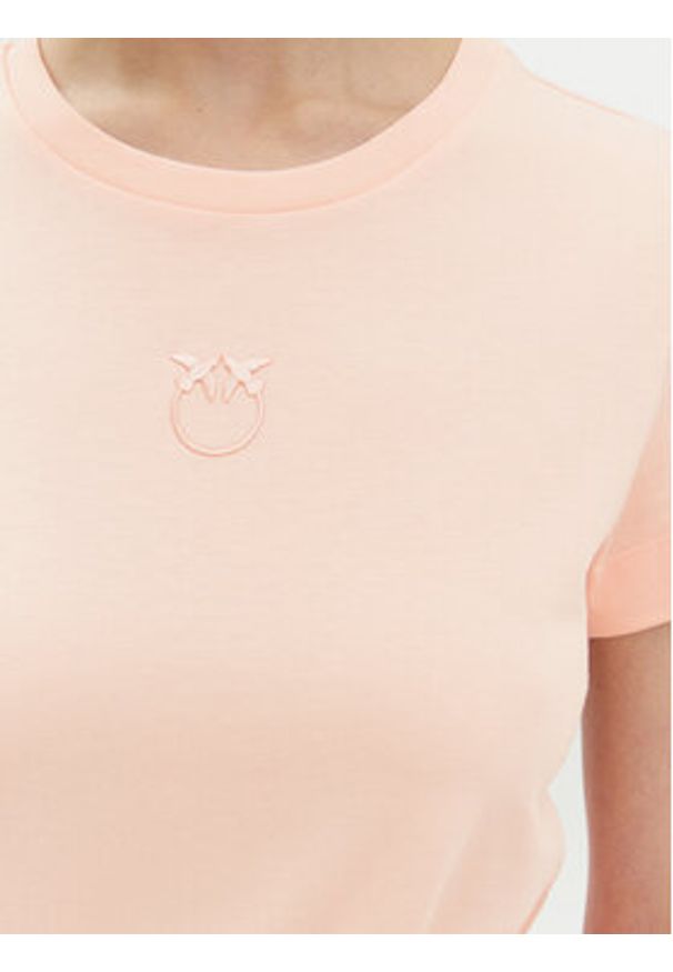 Pinko - PINKO T-Shirt Bussolotto 100355 Różowy Regular Fit. Kolor: różowy. Materiał: bawełna