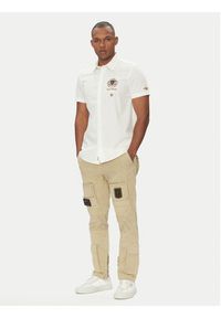 Aeronautica Militare Spodnie materiałowe 251PA1387CT1493 Beżowy Regular Fit. Kolor: beżowy. Materiał: bawełna