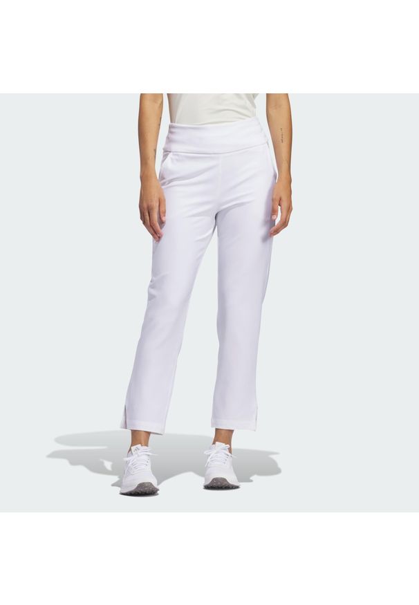 Adidas - Spodnie Ultimate365 Solid Ankle. Kolor: biały. Materiał: materiał. Sport: golf