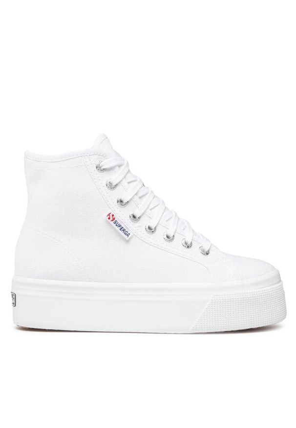 Superga Sneakersy Hi Top 2708 S41273W Biały. Kolor: biały. Materiał: materiał