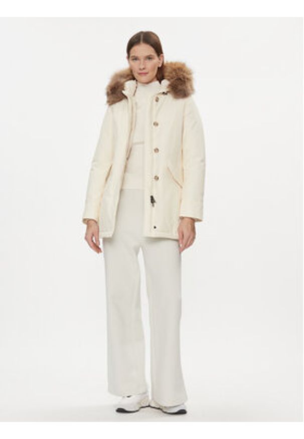 Woolrich Kurtka puchowa Arctic Raccoon CFWWOU0538FRUT0001 Écru Regular Fit. Materiał: bawełna