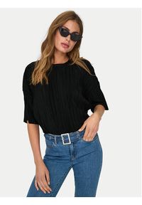 only - ONLY Bluzka Ravenna 15318506 Czarny Regular Fit. Kolor: czarny. Materiał: syntetyk #5