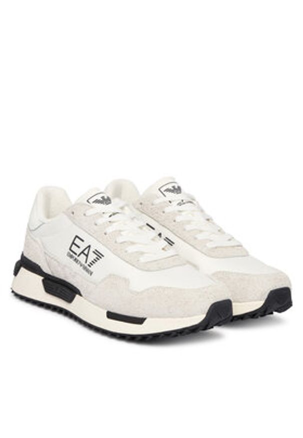 EA7 Emporio Armani Sneakersy 7X000380 AF19175 MZ018 Biały. Kolor: biały. Materiał: skóra