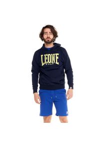 LEONE 1947 APPAREL - Męska bluza z kapturem Leone 1947 unbrushed – lekka bluza. Typ kołnierza: kaptur. Kolor: zielony, niebieski, wielokolorowy. Materiał: tkanina. Sport: fitness
