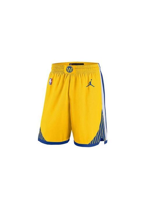 Spodnie koszykarskie męskie Nike Nba Golden State Warriors Swingman. Kolor: żółty. Długość: krótkie. Sport: bieganie